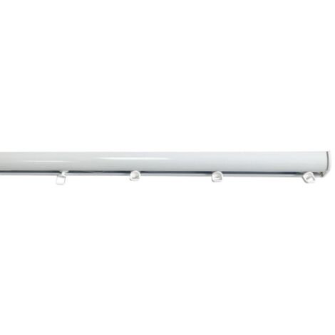 WAVE - Tringle rail pour rideau effet vague ouverture Centrale L.3.50 m Coloris - Blanc