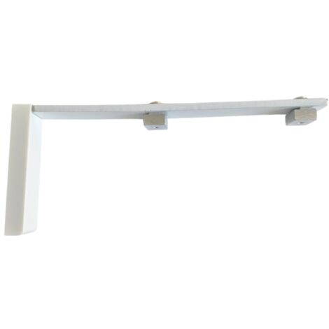 REV - Support de fixation murale double pour tringle rideau rail L 160 mm Coloris - Blanc