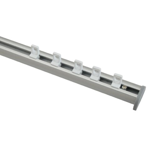 DECORAIL - Tringle rail pour rideau en aluminium L.2 m Coloris - Nickel