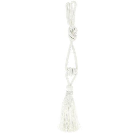 SINGLE - Embrasse pour rideau à pompon Coloris - Blanc