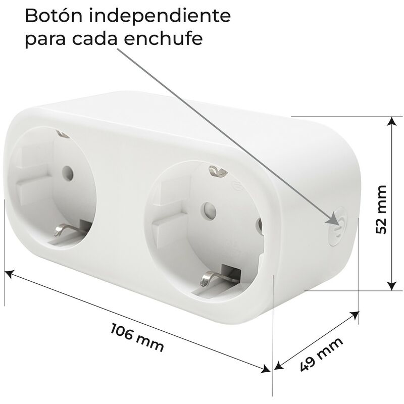 Smart Plug Enchufe Doble Inteligente Enchufe Wifi Inteligente Con