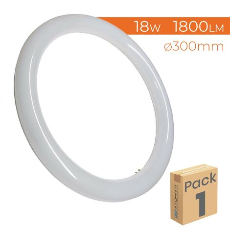 Tubo LED Circular G10 18W 1800LM 300mm 6500K | Blanco Frío 6500K - Pack 1 Ud. - Blanco Frío 6500K