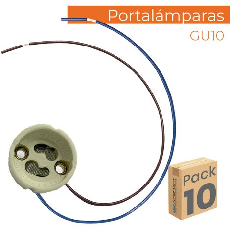 Pack 5 portalámparas gu10