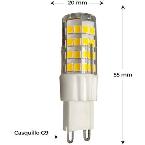 Bombilla LED G9 5W 550LM 300º Regulable Blanco Frío 6500K - Pack 2 Uds.