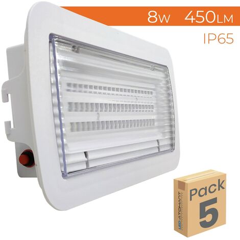 Pack 5 x Luz de emergencia LED NICELUX, Permanente / No permanent