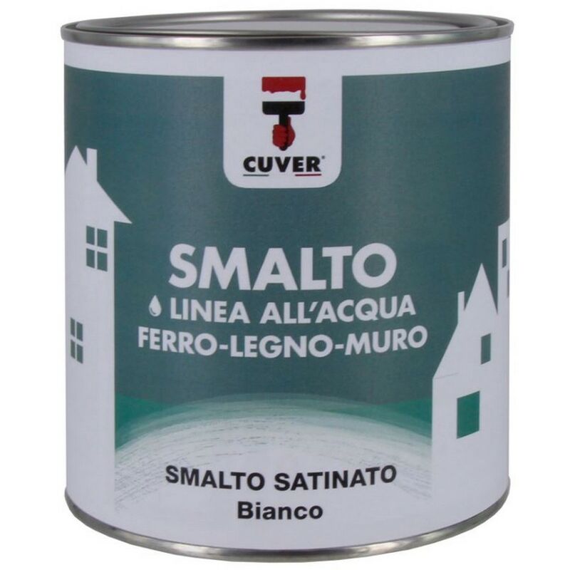 Smalto Multisuperfici all'acqua satinato grigio fumo 500 ml