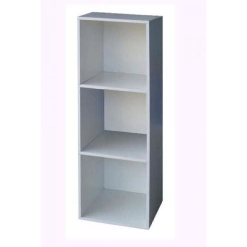 Libreria cubo 3 colore bianco cm 31x29,5x91h mobile giorno arredo ufficio