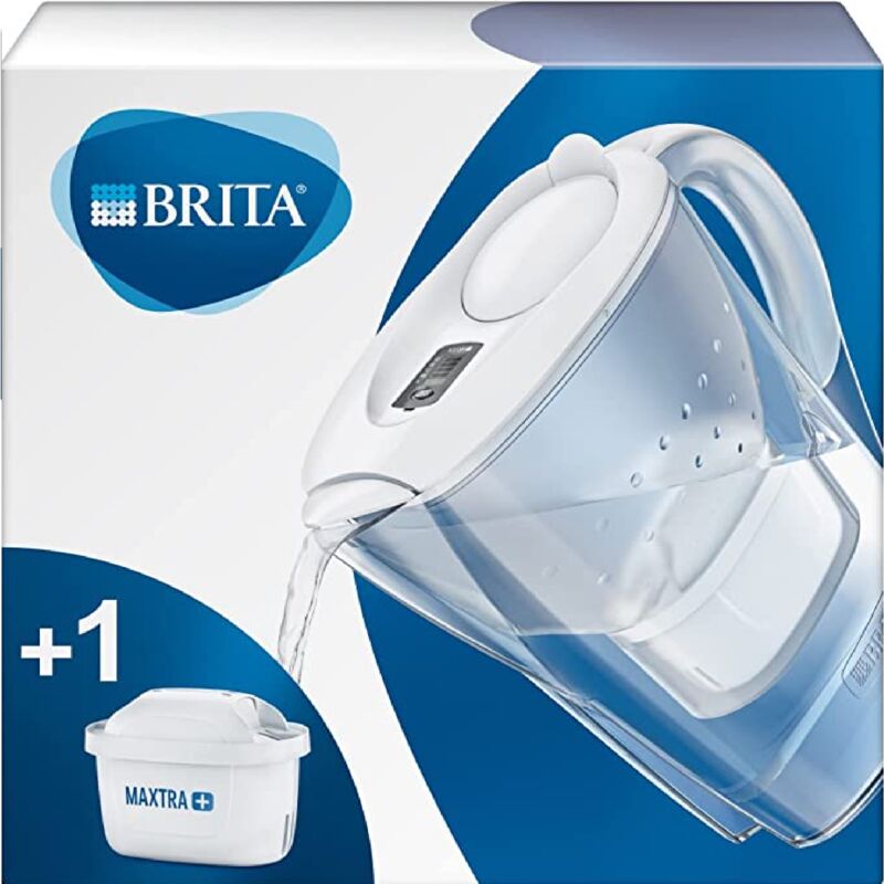 Brita caraffa filtrante Marella per acqua capacita' 2,4 lt per la riduzione  di cloro calcare e impurita