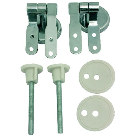 Cerniere cromate per sedile WC, 2 pezzi, finiture cromate con raccordi per sedili WC in legno, per casa, hotel, WC