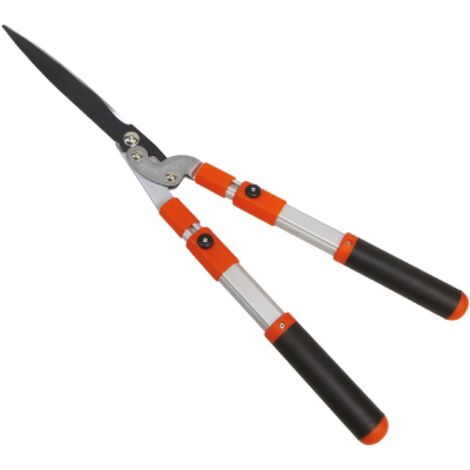 Forbici per siepe in alluminio con manici telescopici 67  87 cm e lama ondulata al carbonio trattata PTFE impugnatura antiscivolo (1/3)
