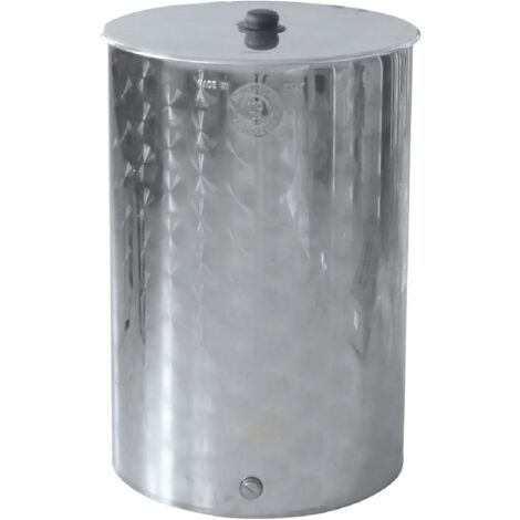 Maffei botte fusto in acciaio inox serbatoio per alimenti vino olio   75cm 500 lt made in Italy senza rubinetto e tappo (1/2)