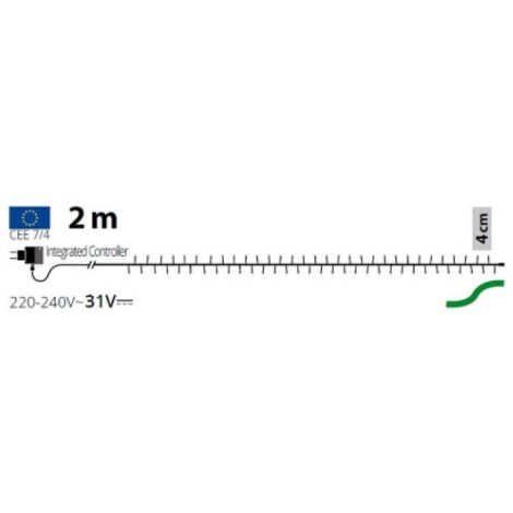 Catena 12,5 m, 300 led blu, con giochi di luce, cavo verde, EX Best Value, luci di Natale, luci blu, luci per l'albero di Natale