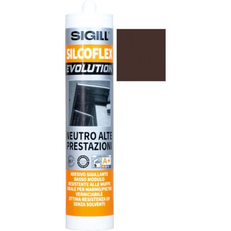 Sigill Silcoflex Evolution cartuccia silicone Testa di Moro 290 ml professionale alte prestazioni per edilizia lattoneria serramenti inodore senza solventi made in italy