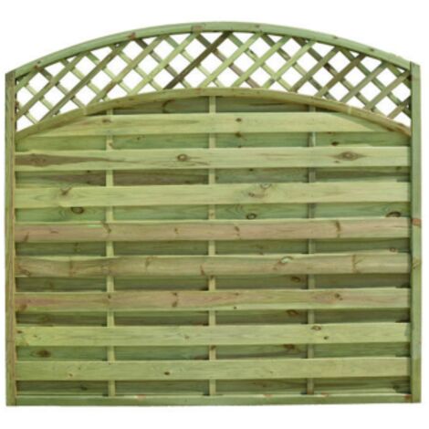 Pannello frangivento frangivista ad arco grigliato in pino impregnato cm.180x180h per giardino terrazza