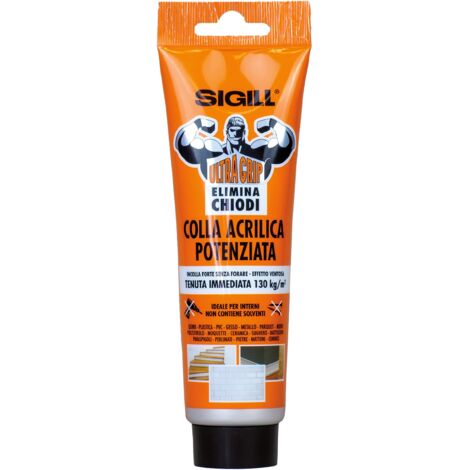 Sigill Forte 2000 Eliminachiodi tubetto 125 ml colla di montaggio acrilica sostituisce chiodi e viti