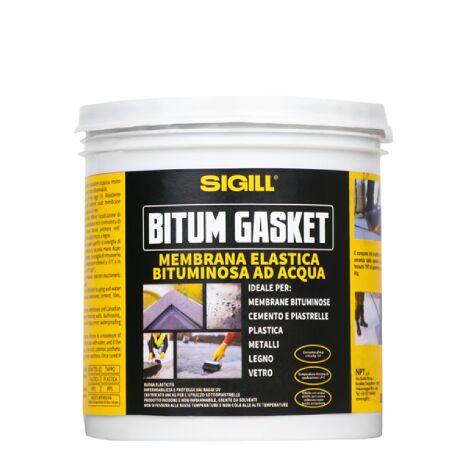 Sigill Bitum adesivo sigillante impermeabilizzante bituminoso barattolo 1 kg nero aderisce su tutti i materiali non compatibile con altri sigillanti