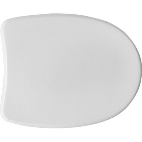 Sedile wc coprivaso per Ideal Standard vaso Ala 42-44,5 x 35,6 cm copriwater bianco con cerniere regolabili e sedile in legno colato (1/5)