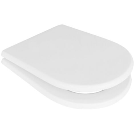 Coprivaso sedile wc per Cesame vaso Symbol 44,5x35,2 cm con cerniere espansione in legno colato bianco (1/5)