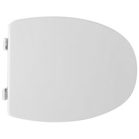 Sedile wc coprivaso per Flaminia vaso Spin 43,5 x 35,9 cm copriwater bianco con cerniere espansione e sedile in legno colato (1/5)