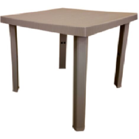TAVOLO RESINA FIGARO 80X80XH72CM TORTORA