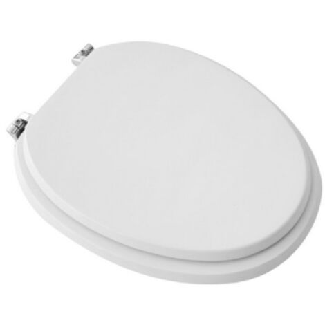 Sedile wc coprivaso per Kerasan vaso Luna 40-41,5 x 34 cm copriwater con cerniere regolabili e sedile in legno colato