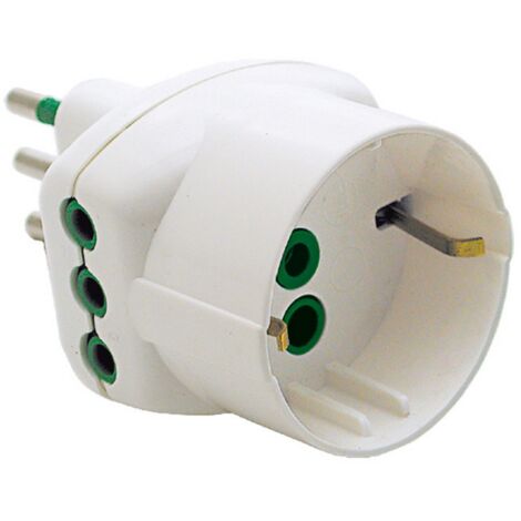 Q.TA'. 5 FME 82.210 ADATTATORE 10A 2P+T A 2 PRESE + SCHUKO
