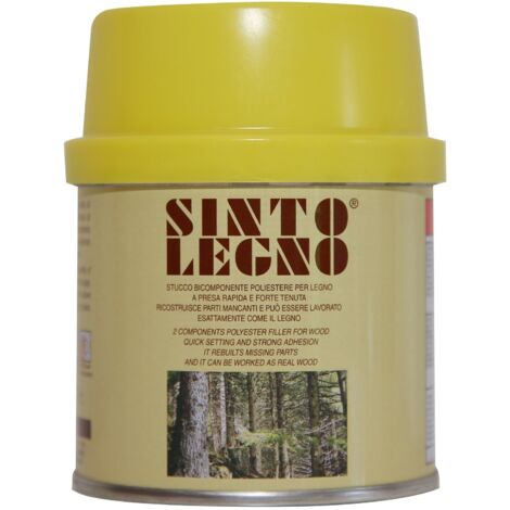 Sintolegno 375 ml mastice stucco chiaro scuro per legno presa rapida (1/2)
