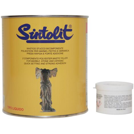Sintolit 750 ml mastice stucco liquido paglierino marmo ceramica pietra