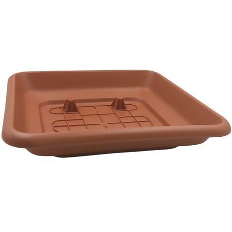 Sottovaso per fioriera quadra Laurus cm32x32x6h quadrato in polipropilene (1/5)