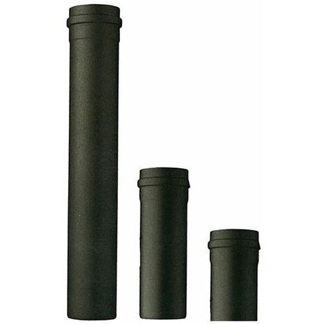 tubo acciaio25 cm 8 cm 80 mm nero per stufe a pellet 1,2 mm porcellanato