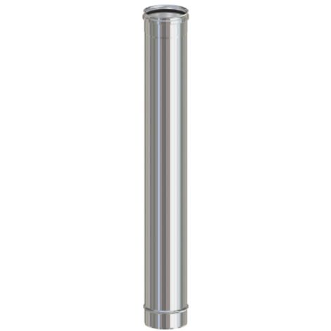 Tubo in acciaio inox AISI 304 8 cm altezza 100 cm per stufa stufe a pellet canna fumaria fornito senza guarnizione (1/2)