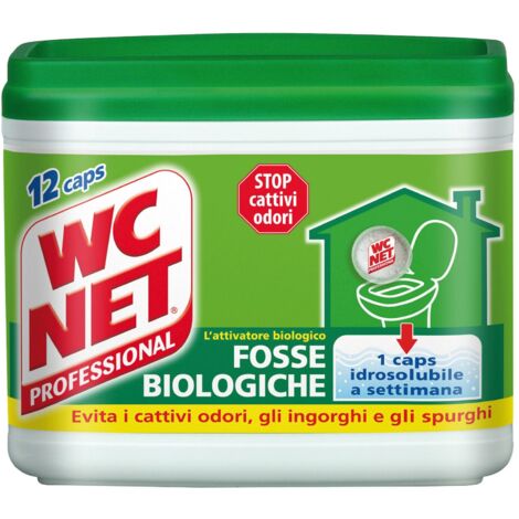 Wc net fosse biologiche 12 bustine contro spurghi e cattivi odori del bagno
