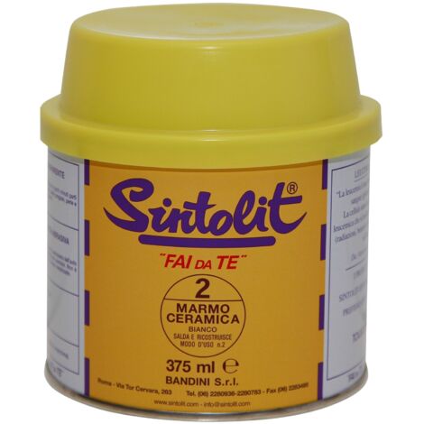 Sintolit verticale 375 ml mastice stucco bianco marmo ceramica pietra (1/2)