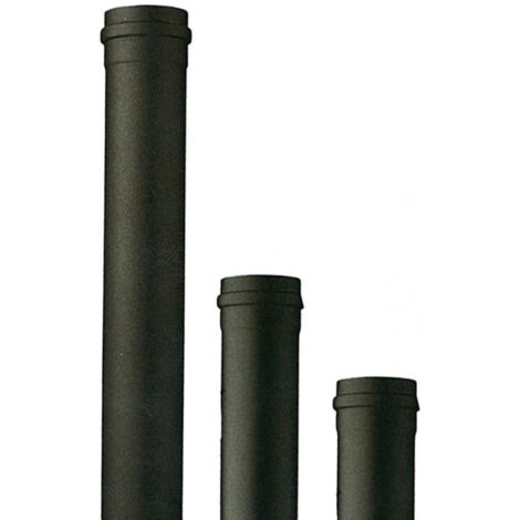 tubo acciaio porcellanato 100 cm   8 cm 80 mm nero opaco stufe a pellet