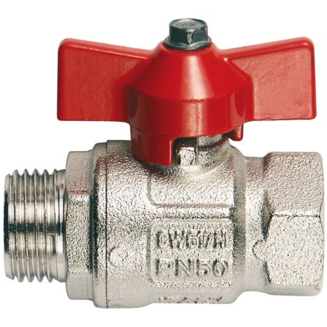 valvola a sfera gr 1" MF Itap Ideal art. 093 con leva a T passaggio totale (1/2)