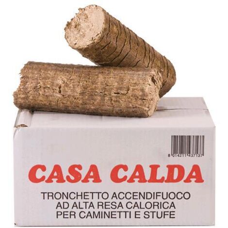 10kg Tronchetti di Legna da Ardere per Stufe Camini Segatura Accendifuoco Faggio