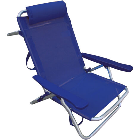 Spiaggina reclinabile in alluminio bleu