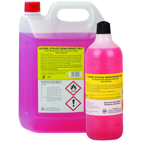 ALCOOL ETILICO DENATURATO Lt. 1 - 99,9 % vol. SPRINTCHIMICA 12 PZ
