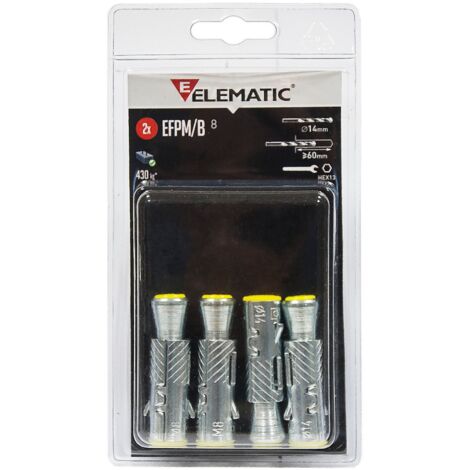 Elematic Blister Tassello Efpm B M 6 Con Vite 2 Pz - 8 Cf (1/2)