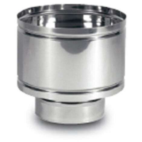 Ala fumaiolo comignolo a cappello antivento 180 mm 18 cm in acciaio inox
