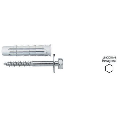 cf 5 pz elematic tasselli T6/VTE mm 14x70 in nylon con vite rondella sottotesta (1/2)