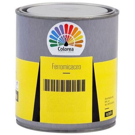 Colorea vernice smalto ferromicaceo verde 0,750 lt per ferro e ferro battuto satinato metallico vari colori Verde