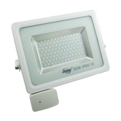 Driwei faro faretto a led con sensore crepuscolare PIR 30W luce bianco ghiaccio 6000k 3000Lm IP65 con staffa colore bianco led Pioneer