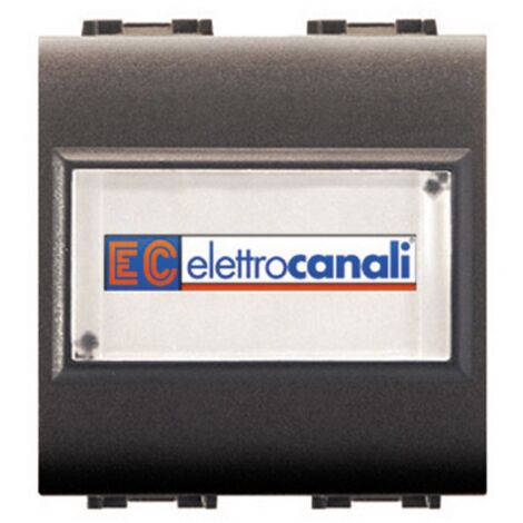 Elettrocanali Mylife art 4025 pulsante con portanome compatibile Btcino