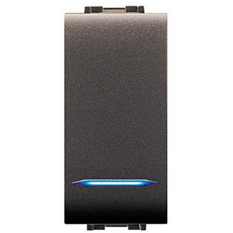 Elettrocanali Mylife art 4018 pulsante unipolare con led compatibile Btcino (1/2)