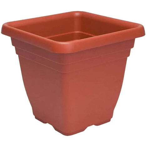 ICS vaso quadro Laurus 35x35xh33 cm in polipropilene senza sottovasoper piante e fiori