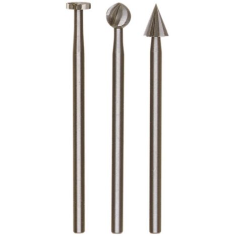 PROXXON 28720 3 FRESE FRESETTE IN ACCIAIO VANADIO mm. 5 MODELLISMO LEGNO (1/2)