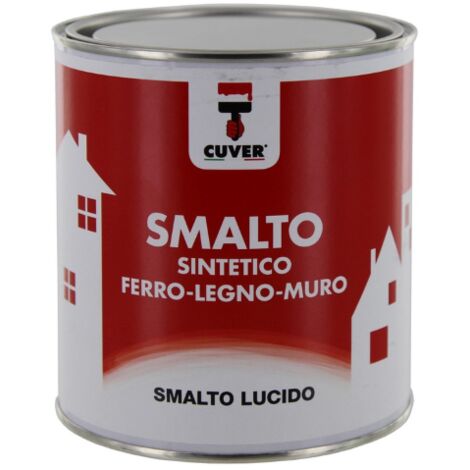 Cuver vernice smalto sintetico lucido granata 0,750 lt per ferro legno muro vari colori per esterno Granata N.99