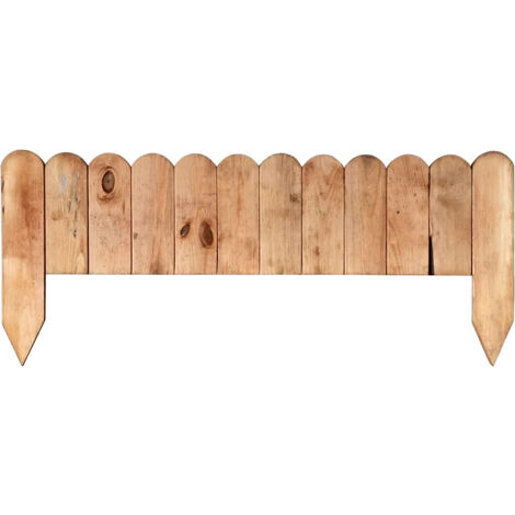 Steccato concavo in legno di pino impregnato cm 110x50 recinto per orto giardino
