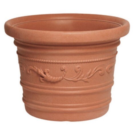 Vaso Prestige in resina festonato decorato   50x38 cm per piante fiori balconi e terrazzi (1/4)